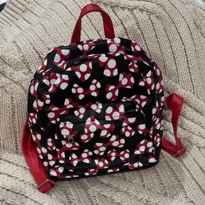 Disney Red and Black Polka Dot Bow Backpack